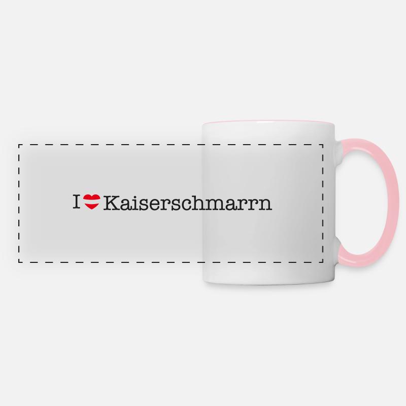 I love Kaiserschmarrn - Panoramic Mug - white/pink