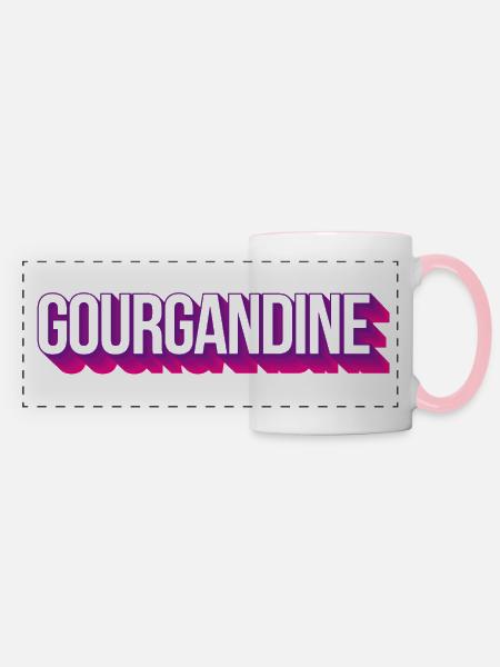 Gourgandine - Panoramatasse - Weiß/Pink