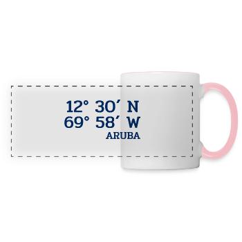 Aruba Coordinaters - Koordinaten - Karibik - Panoramatasse - Weiß/Pink - Vorne