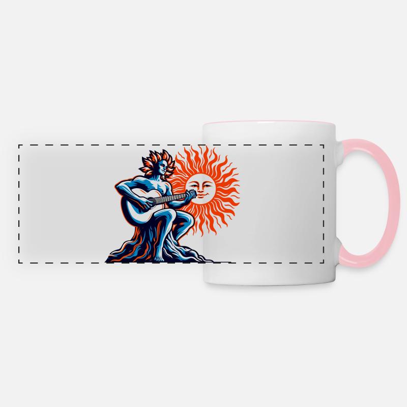 Sun Guitar - Panoramic Mug - white/pink