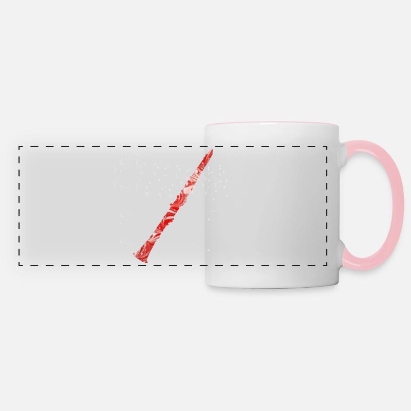 Clarinet e 9 - Panoramic Mug - white/pink