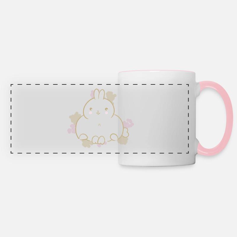 Cute Bunny - Panoramic Mug - white/pink