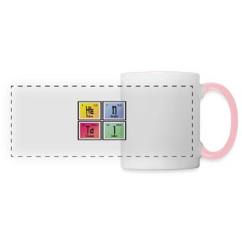 Hentai | Tableau périodique des éléments - Mug panoramique contrasté et blanc - blanc/rose - Devant