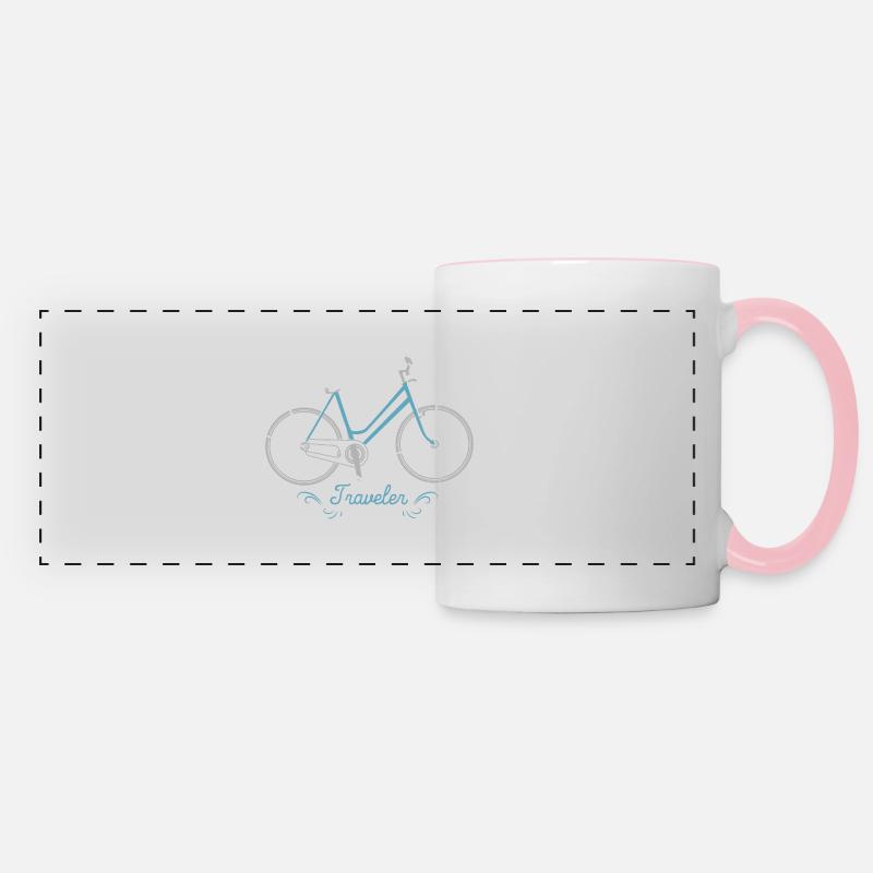 Fahrrad - Panoramatasse - Weiß/Pink