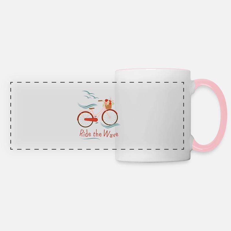 Ride the Wave - Panoramic Mug - white/pink