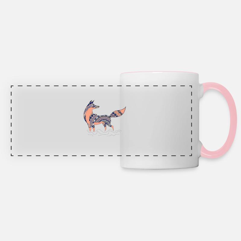 Fox - Panoramic Mug - white/pink