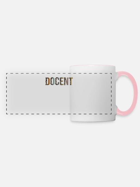 Dozent - Panoramatasse - Weiß/Pink