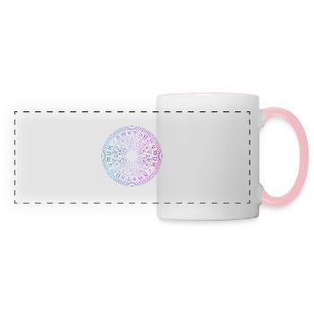 L’œil de l’univers - Mug panoramique contrasté et blanc - blanc/rose - Devant