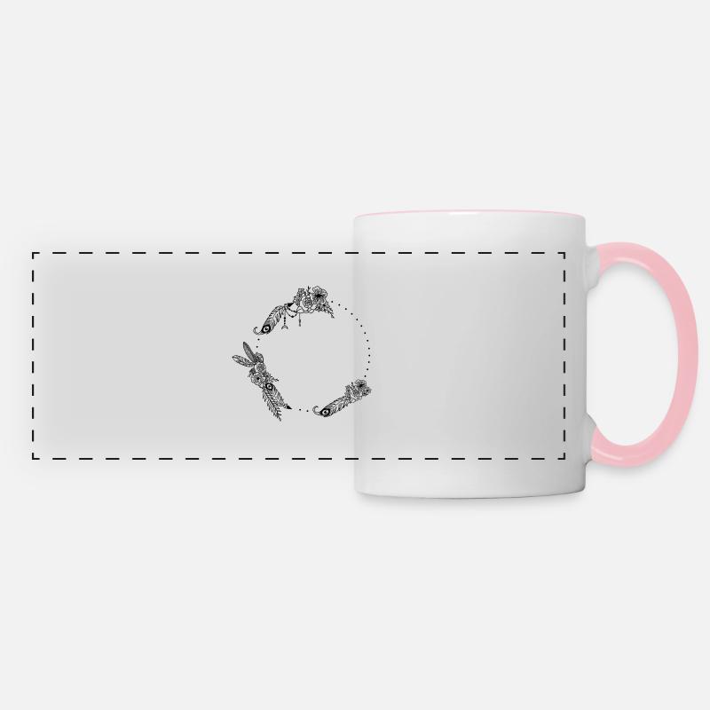 Cadre - Mug panoramique contrasté et blanc - blanc/rose