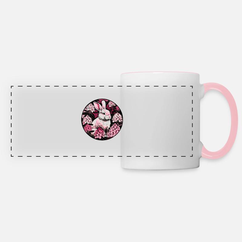 Hase Hase Rosa - Panoramatasse - Weiß/Pink