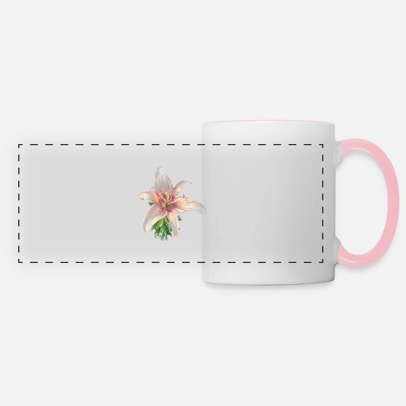 PINK LILY - Panoramic Mug - white/pink