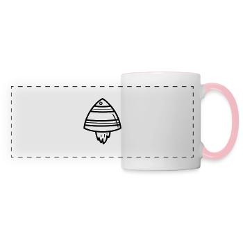 flying saucer - Panoramic Mug - white/pink - Front