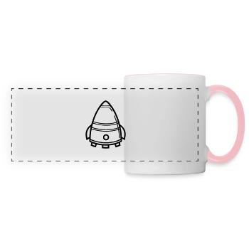 flying saucer - Panoramic Mug - white/pink - Front