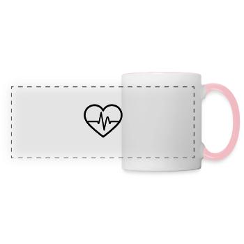 heartbeat - Panoramic Mug - white/pink - Front