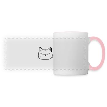 cat - Panoramic Mug - white/pink - Front
