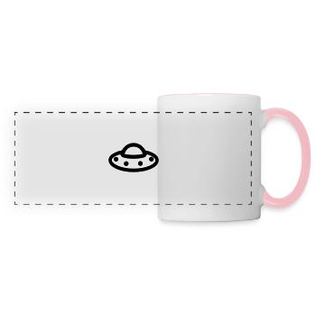 flying saucer - Panoramic Mug - white/pink - Front