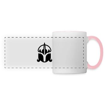 Wikingerhelm Krieger - Panoramatasse - Weiß/Pink - Vorne