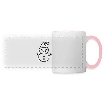 Snowman - Panoramic Mug - white/pink - Front