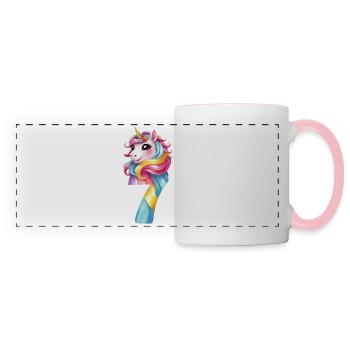 7. GEBURTSTAG EINHORN - Panoramatasse - Weiß/Pink - Vorne
