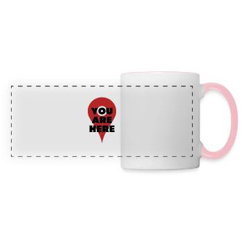 You Are Here - Map Pin - Panoramic Mug - white/pink - Front