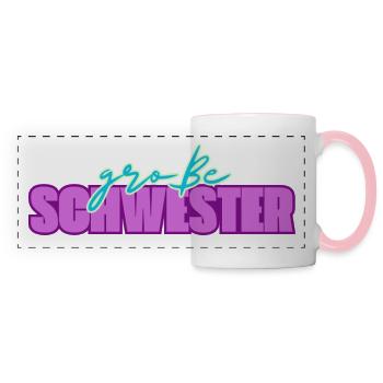 Grosse Schwester - Panoramatasse - Weiß/Pink - Vorne