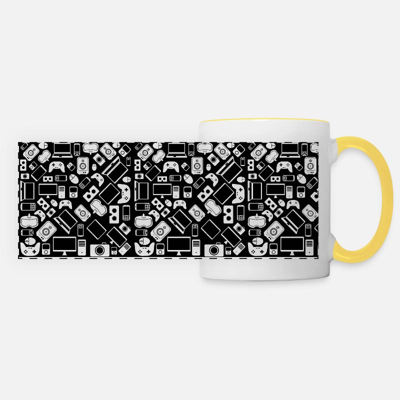 Geek coffee mug - gift idea - humor mug - Panoramic Mug - white/yellow