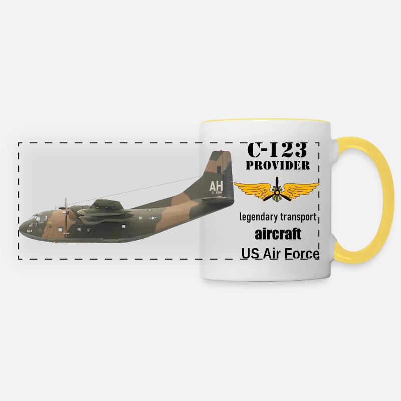 C-123 Provider - Panoramic Mug - white/yellow