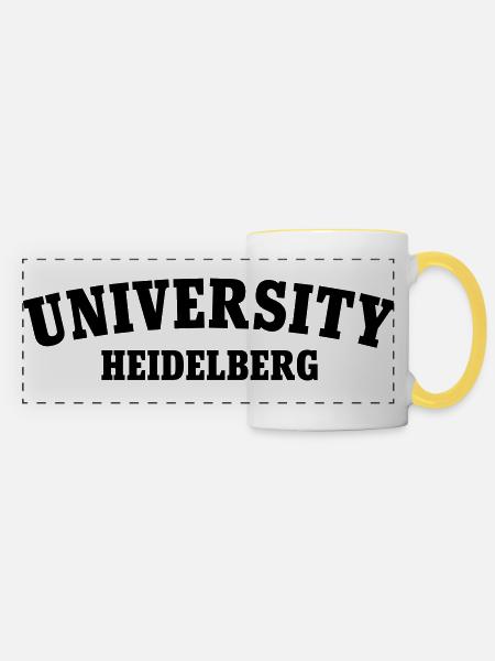 Universität Heidelberg - Panoramatasse - Weiß/Gelb