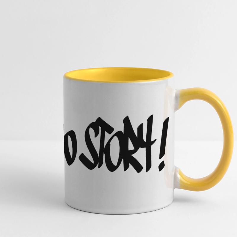 Pas de risque, pas de devise de l’histoire Mug panoramique contrasté et blanc