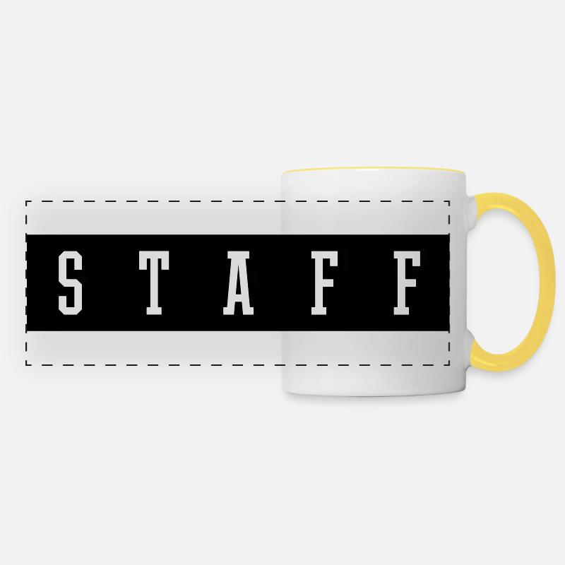 Staff - Panoramatasse - Weiß/Gelb