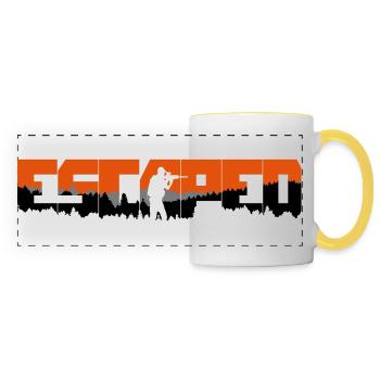 Évadé de Woods - Mug panoramique contrasté et blanc - blanc/jaune - Devant