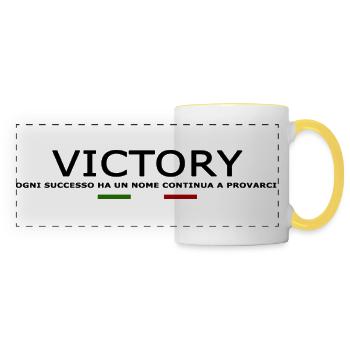 Ogni successo ha un nome Continua a provarci V1 - Panoramatasse - Weiß/Gelb - Vorne
