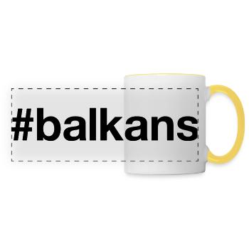 BALKANS Hashtag Balkan - Panoramatasse - Weiß/Gelb - Vorne