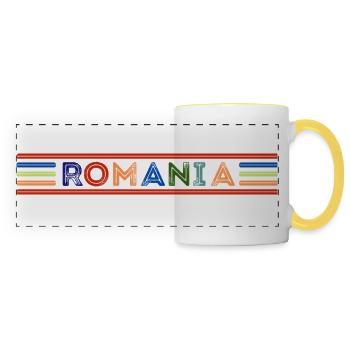 ROMANIA - Panoramic Mug - white/yellow - Front
