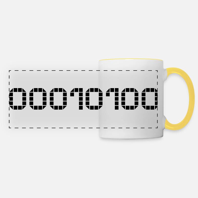 Binary notation - 20 - Panoramic Mug - white/yellow