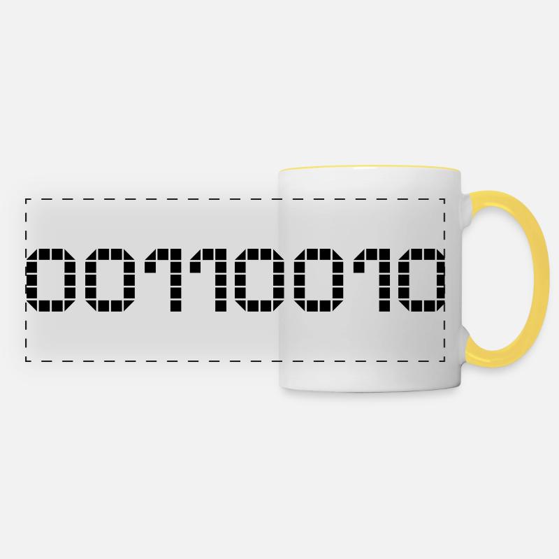 Binary notation - 50 - Panoramic Mug - white/yellow