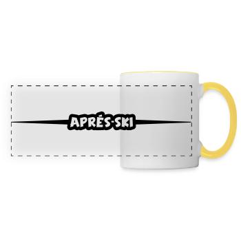 Ligne après-ski - Mug panoramique contrasté et blanc - blanc/jaune - Devant