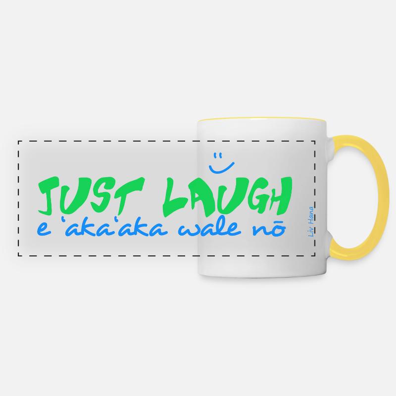 E 'aka'aka wale no - Panoramic Mug - white/yellow