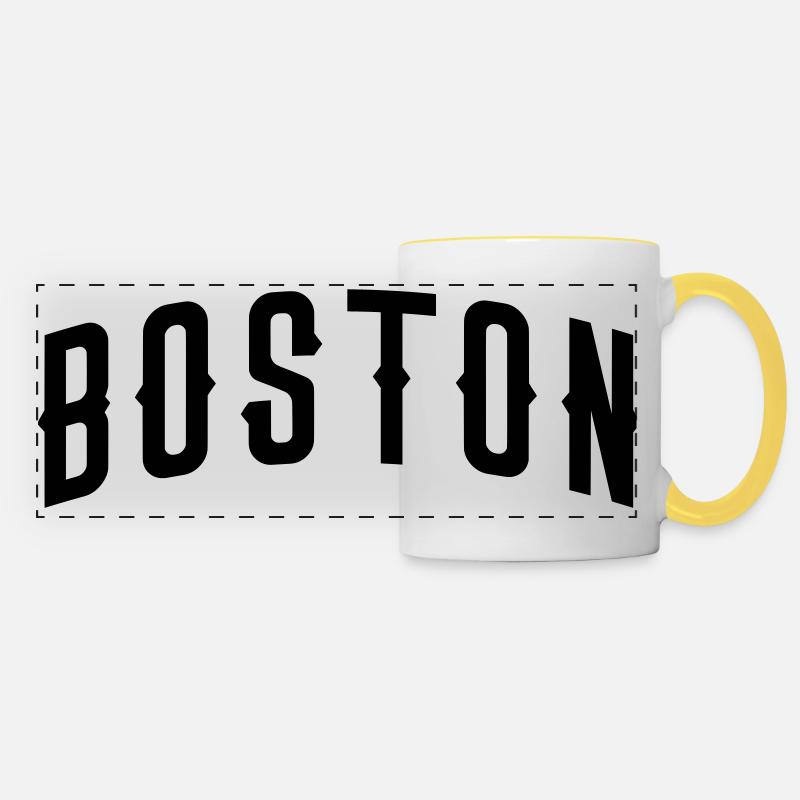 Boston - Panoramatasse - Weiß/Gelb