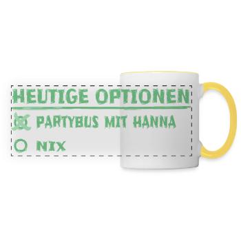 Vorname hanna - Panoramatasse - Weiß/Gelb - Vorne