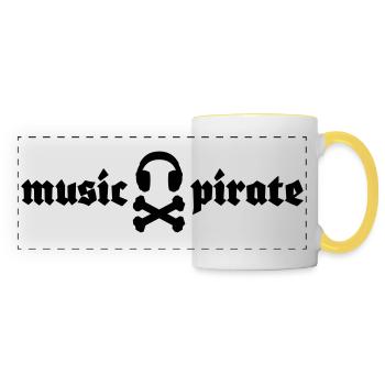 music pirate - musik pirat - Panoramatasse - Weiß/Gelb - Vorne