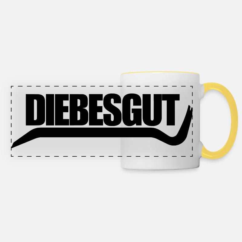 DIEBESGUT_BRECHEISEN - Mug panoramique contrasté et blanc - blanc/jaune