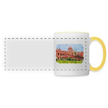 Dhaka Bangladesch Aquarell Skizze gezeichnet illustrat - Panoramatasse - Weiß/Gelb - Vorne