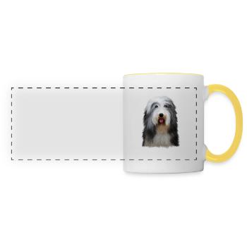 Beagle-Harrier Dufthund Hund Skizze Illustration - Panoramatasse - Weiß/Gelb - Vorne