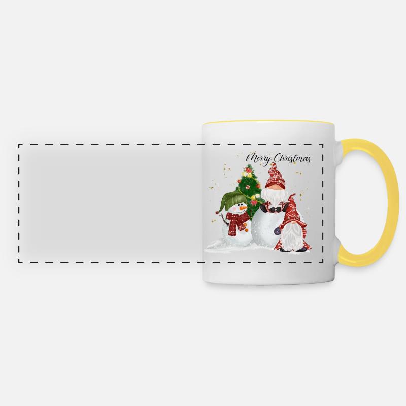 Christmas Gnomes - Panoramic Mug - white/yellow