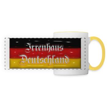 Deutschland 1 - Panoramatasse - Weiß/Gelb - Vorne