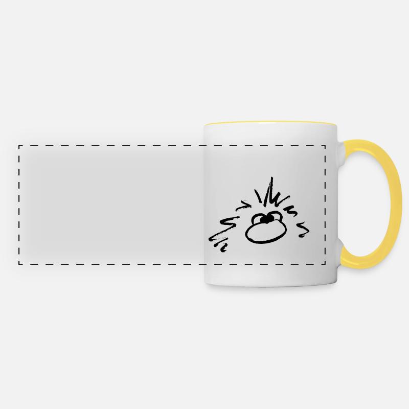 Mec - Mug panoramique contrasté et blanc - blanc/jaune