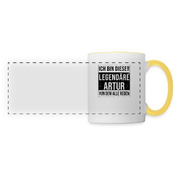 I'm this legendary for Artur - Panoramic Mug - white/yellow - Front