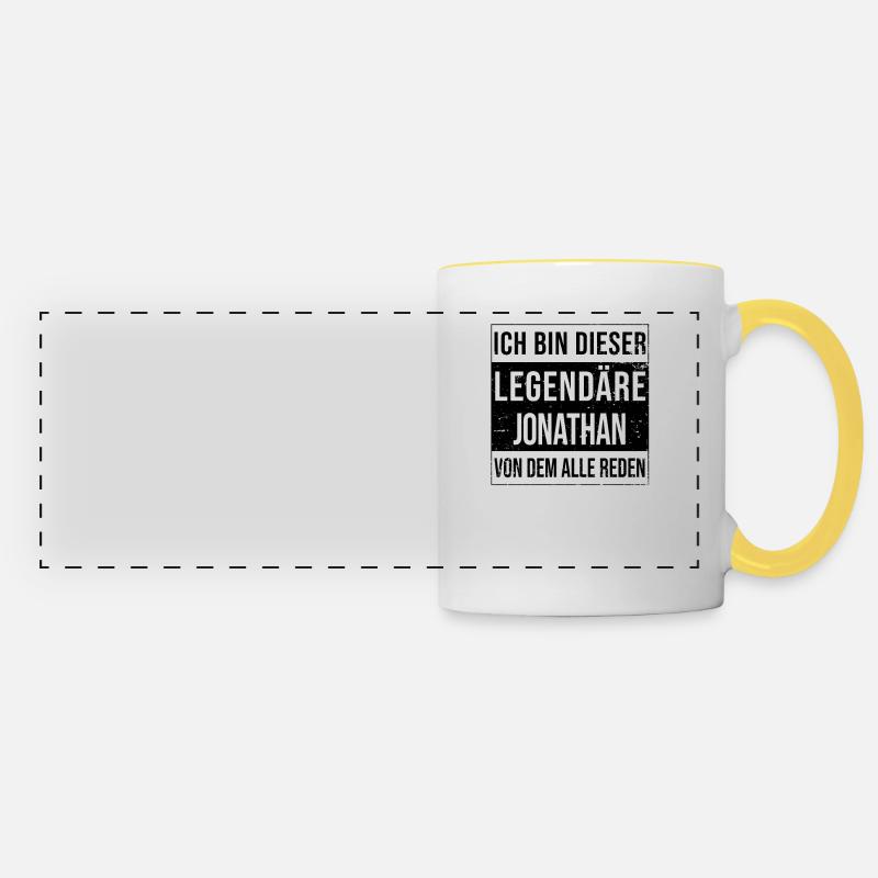 I'm this legendary for Jonathan - Panoramic Mug - white/yellow