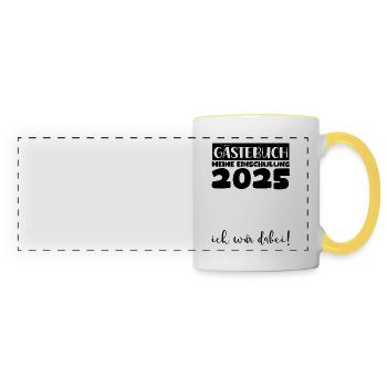 Guestbook School Enrollment 2025 Young Girls Schoolchild - Panoramic Mug - white/yellow - Front